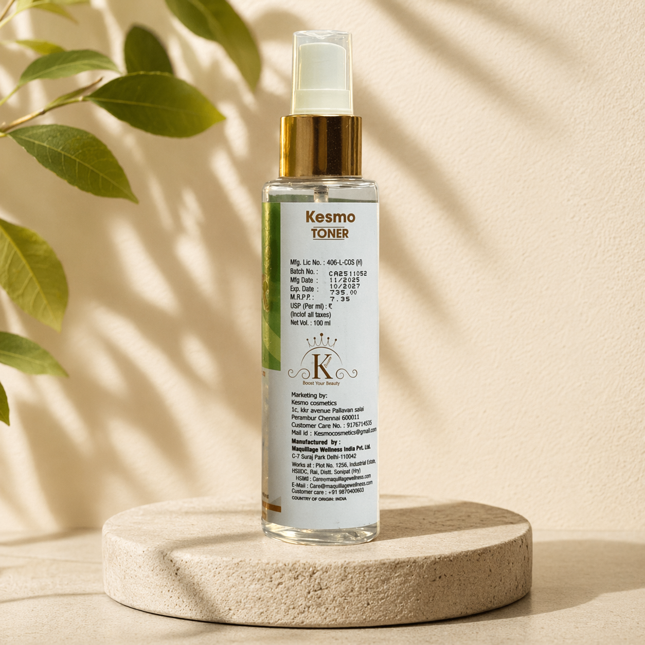 Hydrating Face Toner for Fresh, Balanced Skin